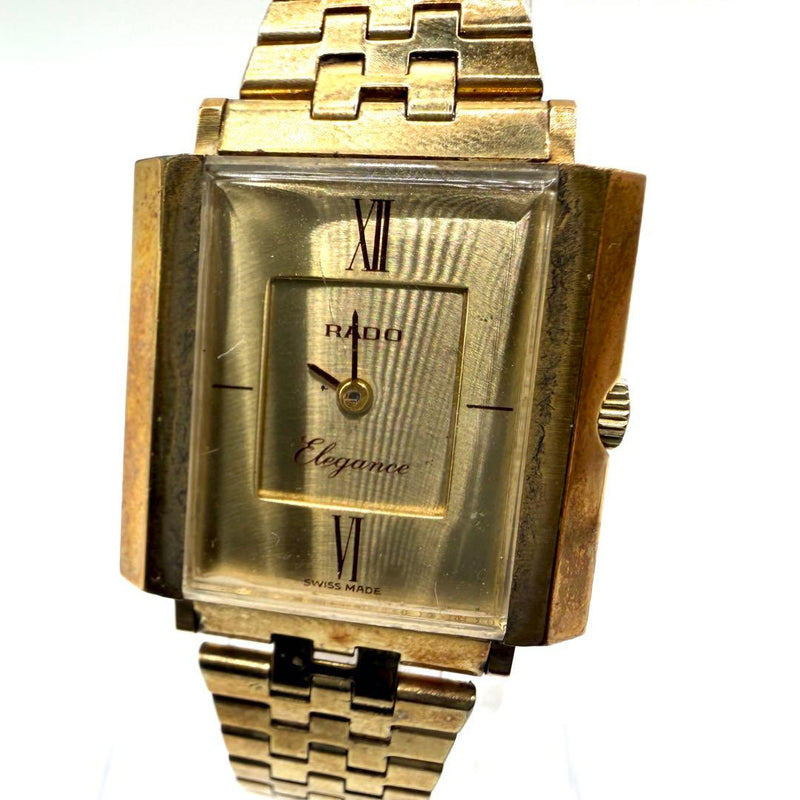 RADO Elegance Manual Winding Movement Stainless Steel Case Gold Dial Watch