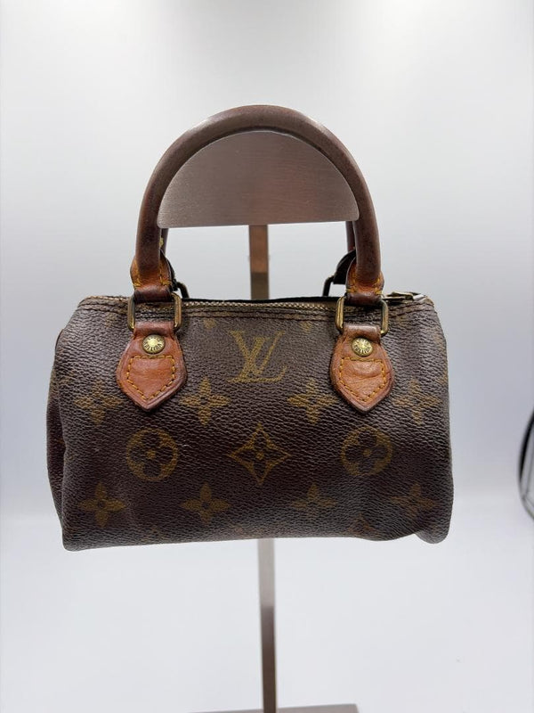 LOUIS VUITTON Monogram Mini Speedy HandBag Mini Boston M41534 Brown 14x11x8cm
