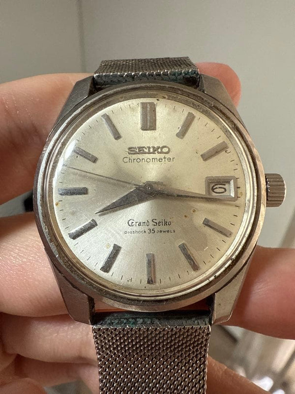 Grand Seiko 5722-9990 57GS Hand Winding Date Chronometer Watch 1965 36.5mm 50m