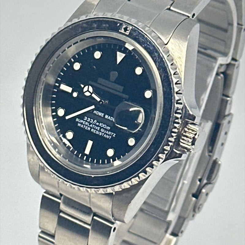 JAM HOME MADE Mens Quartz Watch Black Dial Date Water Resistant 33/100M Bracelet