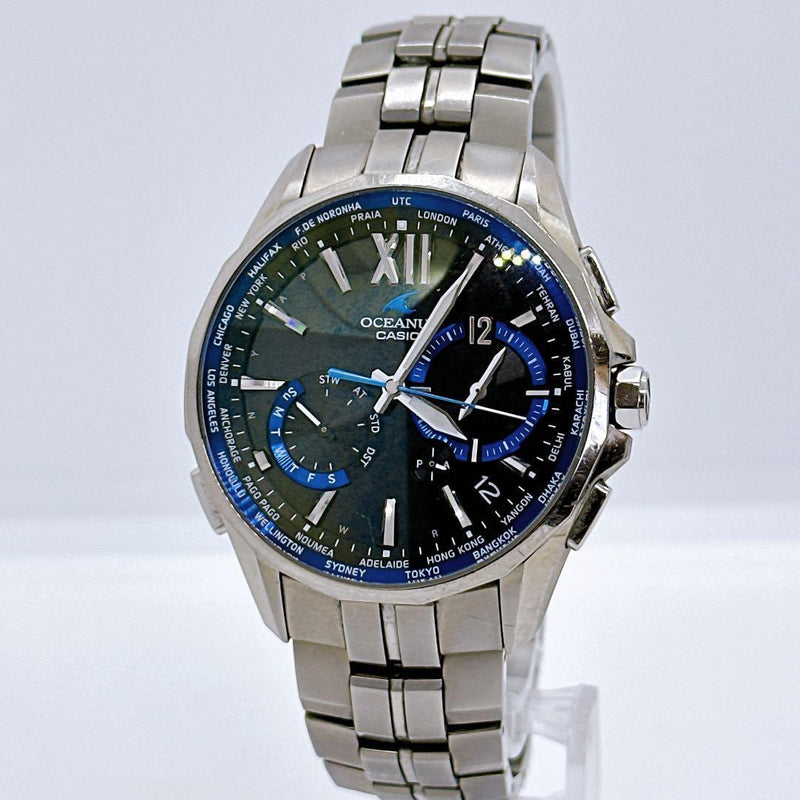 CASIO OCEANUS OCW-S3400 Radio Wave Solar Men Watch Titanium Sapphire AR 43.6mm