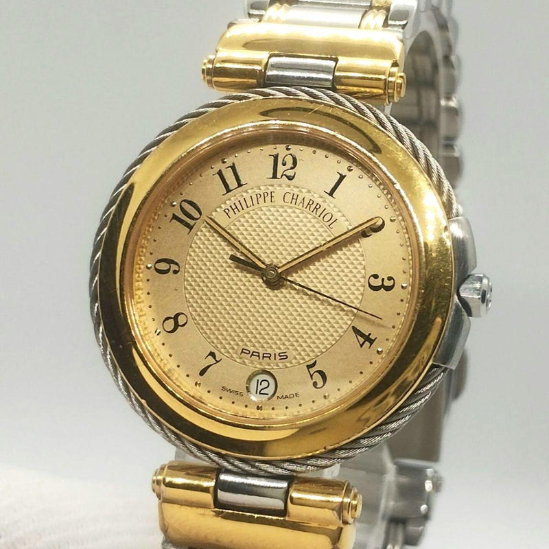 PHILIPPE CHARRIOL CELTIC 31.9.237 Quartz Watch 32.1mm Two Tone SS Wire Date