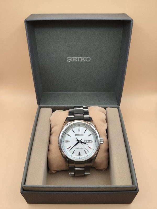 SEIKO SARV001 Automatic 4R36 White Dial Day Date Stainless Steel 37mm
