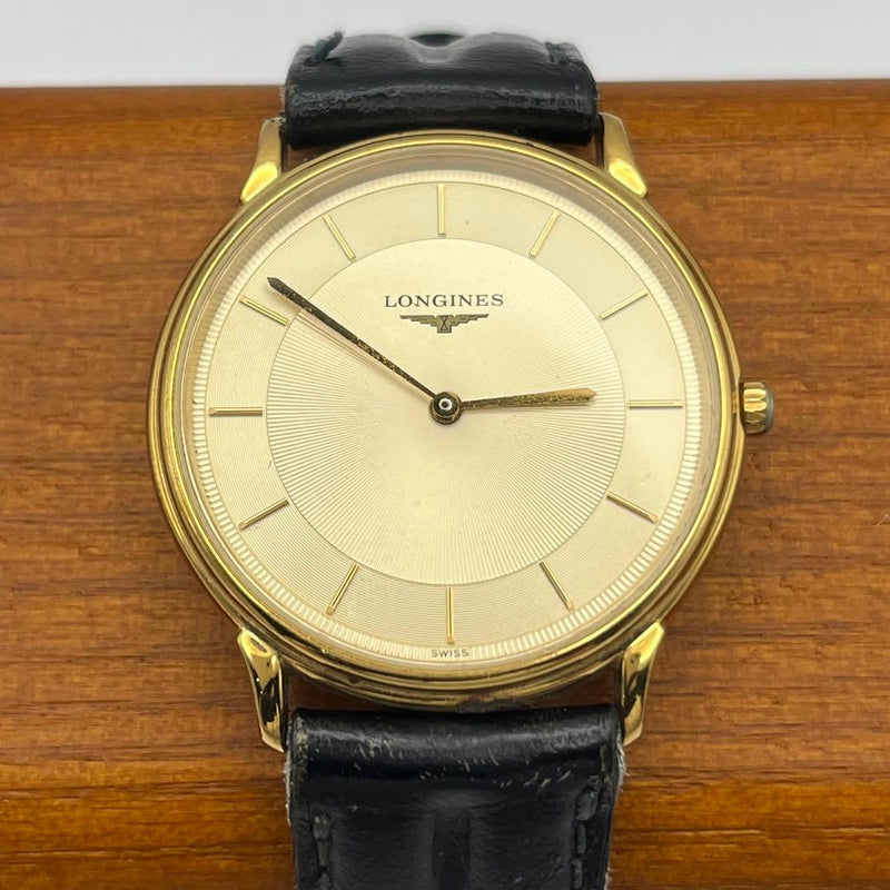 Longines Grand Classic L4.676.2 Quartz 34mm Gold Dial Mens Watch Swiss Made