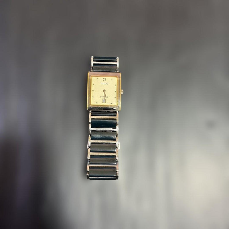 Rado Diastar 160.0318.3N Two Tone Steel Ceramic Champagne Dial Quartz Watch