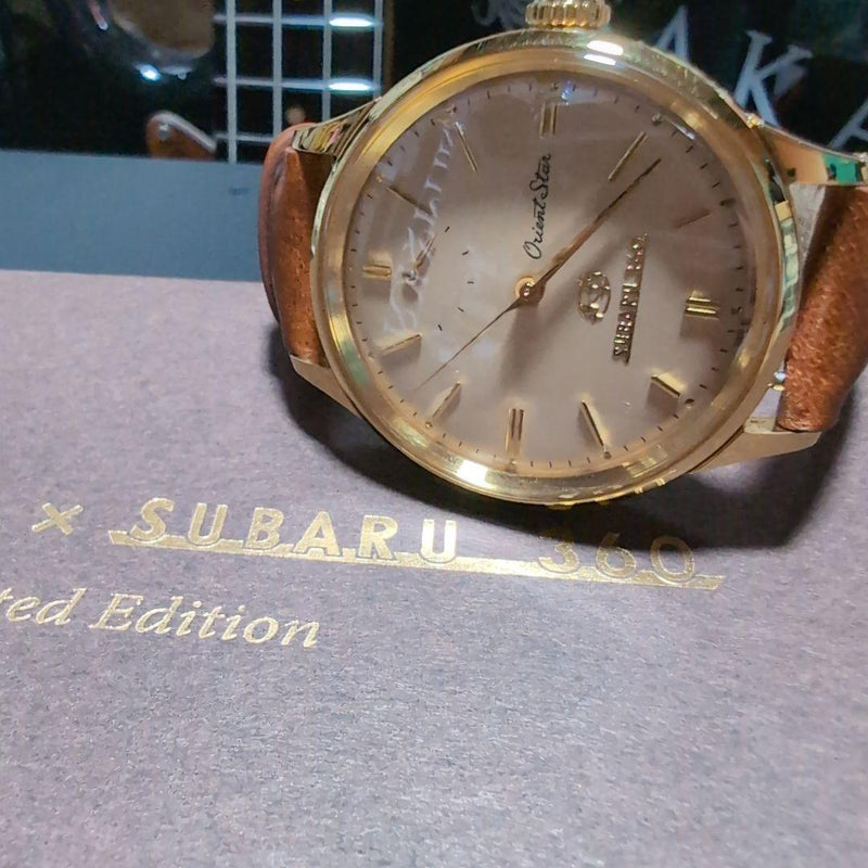 Orient Star SUBARU 360 55th Anniversary Manual Gold Sapphire Watch Limited 250