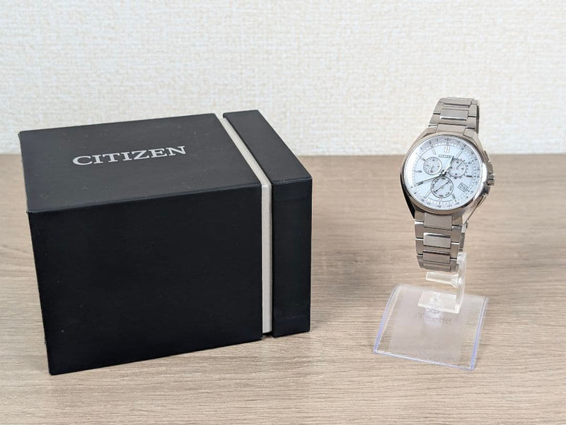 Citizen ATTESA CB5040-80A Eco-Drive Radio Solar Titanium 41.5mm White Dial Watch