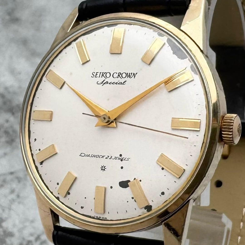 SEIKO CROWN Special J14100 1962 Manual 34.7mm 14K Gold Filled SD Champagne Gold