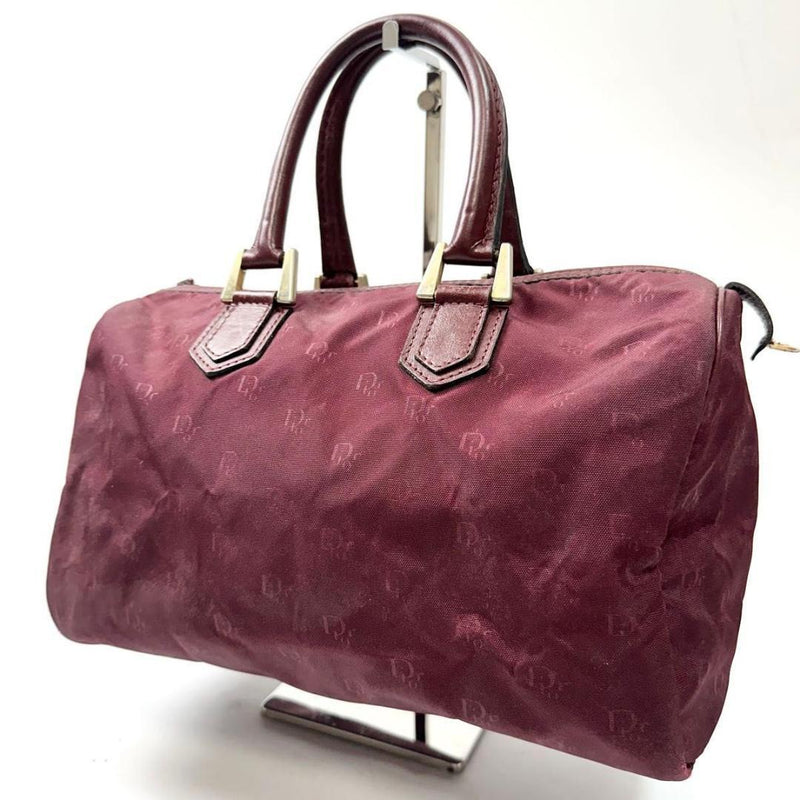 Christian Dior Boston Bag TFB9005 Nylon Burgundy Width 30cm Height 20cm Depth