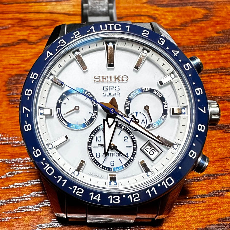 SEIKO ASTRON SBXC049 5X53-0AJ0 GPS Solar Blue Dial Metal Bracelet Mens Watch