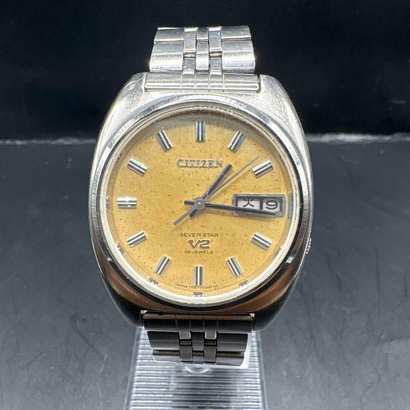 Citizen Seven Star V2 7200 Automatic Yellow Gold Day-Date Faceted SS Bracelet