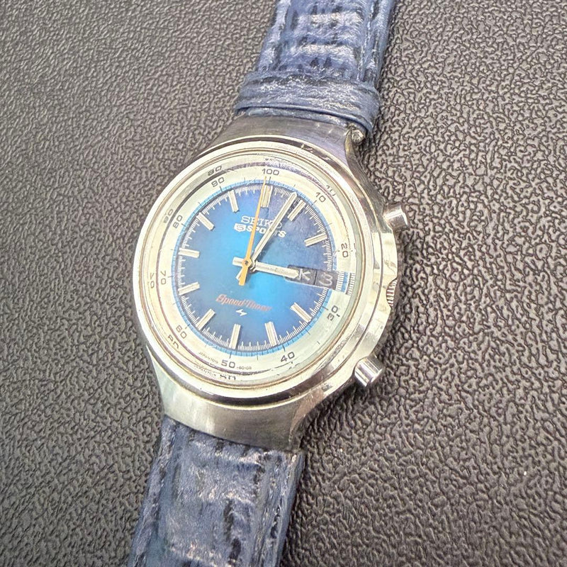 5 SPORTS SPEED TIMER 7015-8000 Automatic 39mm Lapis Blue Day Date