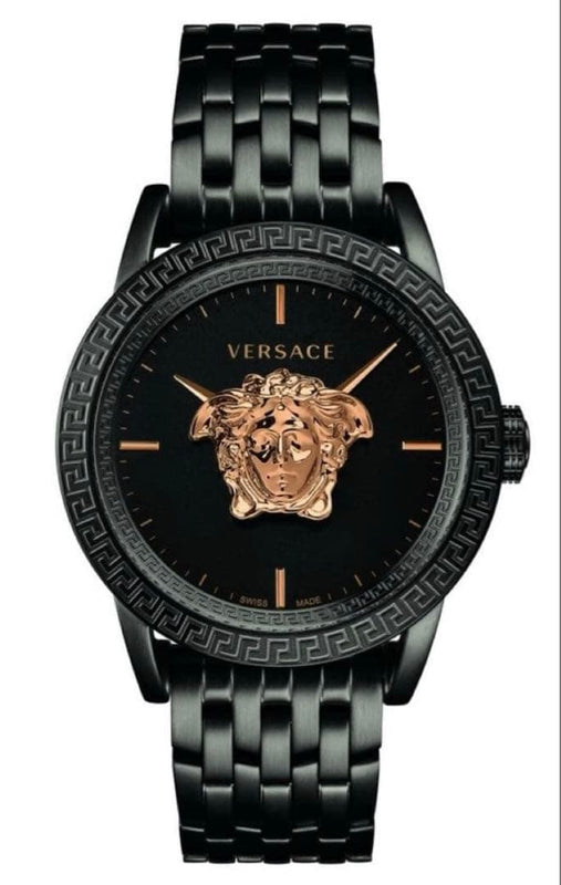VERSACE Palazzo Empire Watch Black Gold 8.3in Quartz 39mm Sapphire 50m Swiss