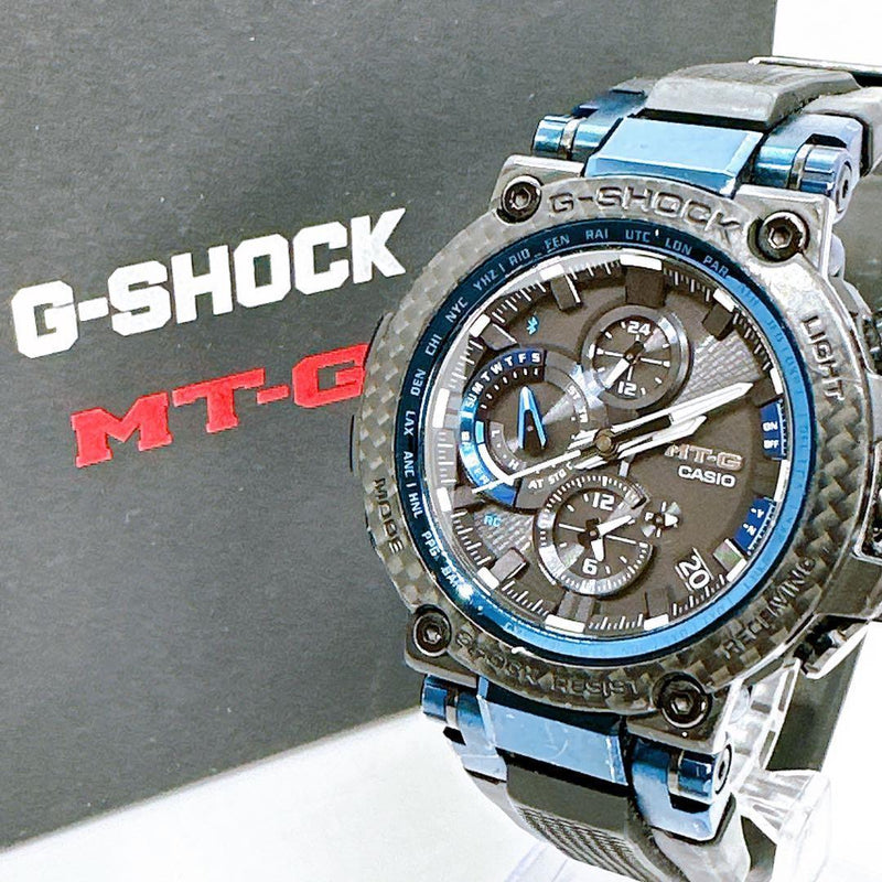 Casio G-SHOCK MTG-B1000 MT-G Carbon Bluetooth Solar Quartz Mens Wristwatch