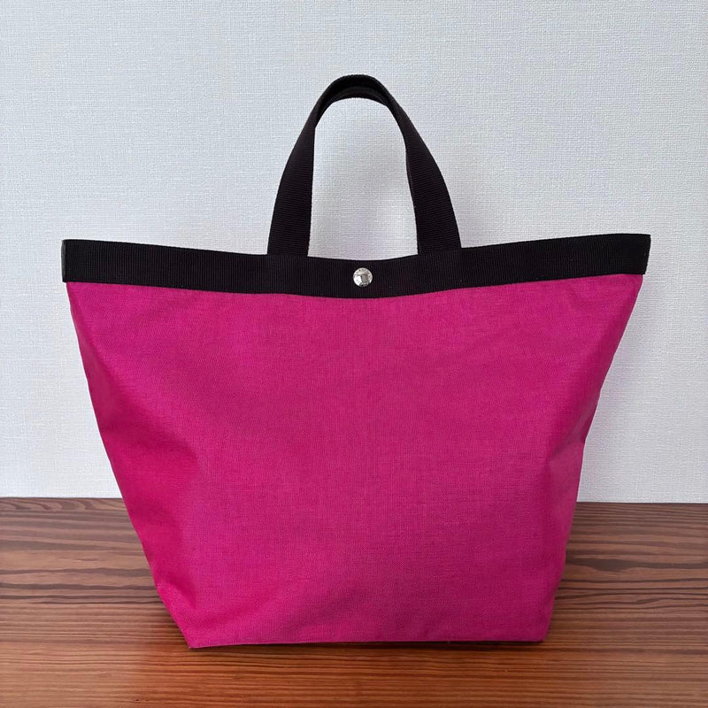 Herve Chapelier 725C Boat-shaped Tote Bag L Cordura Fuchsia Moka 29x47x24cm
