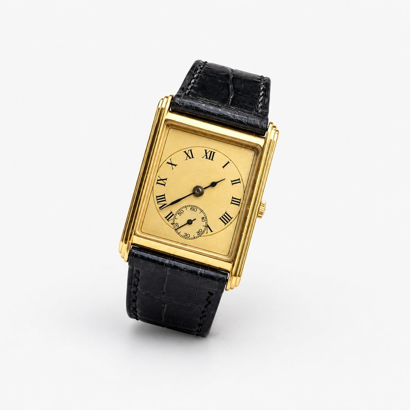 Longines Tank 150th Anniversary 1982 Quartz Watch 24x35mm Gold Dial Small