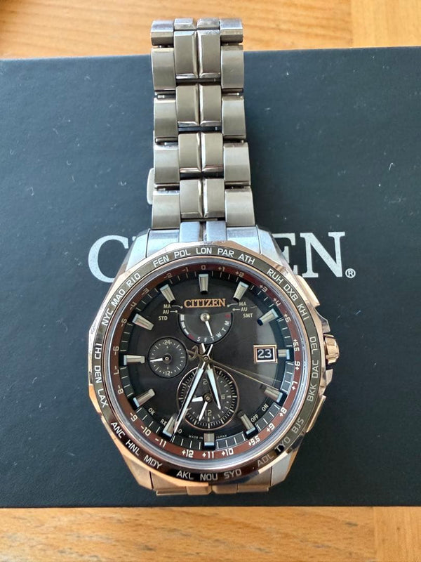 CITIZEN Attesa AT9095-68E Eco-Drive Radio Super Titanium 42.7mm 10 Bar Limited