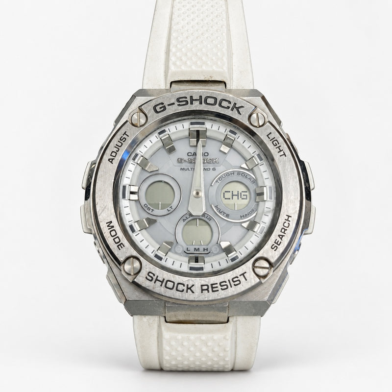 CASIO G-SHOCK GST-W310 G-STEEL White Tough Solar Multi-Band 6 20 Bar Water