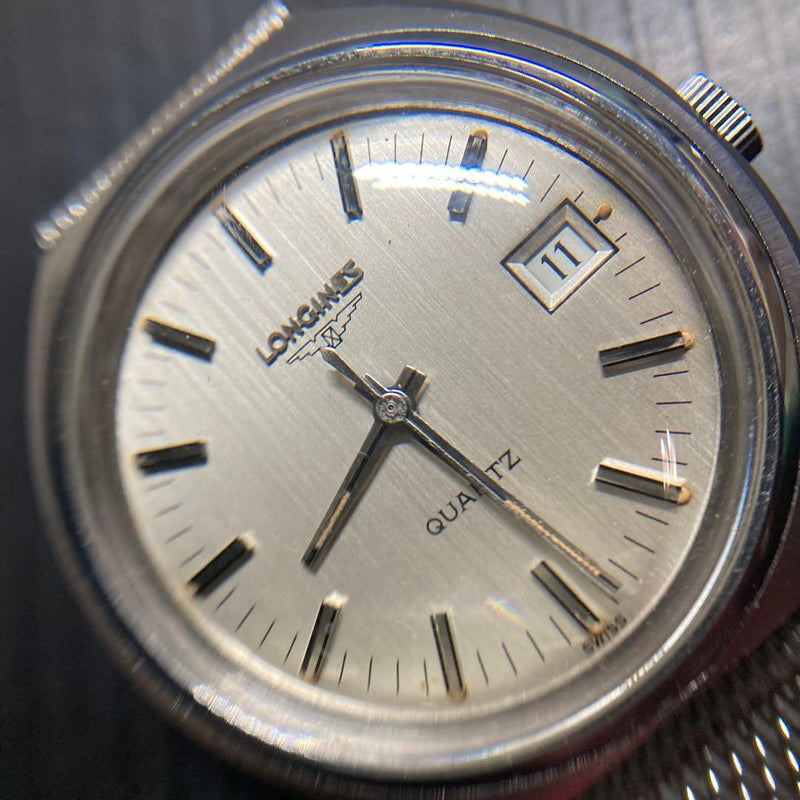 Longines W 1090 L161 Quartz Watch Date 18mm Lug Aftermarket Band 7.5in Wrist