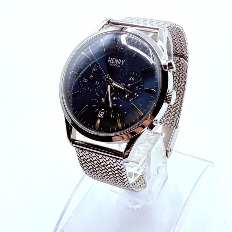HENRY LONDON HL41.CM.0037 Knightsbridge Quartz 41MM Stainless Navy Mesh