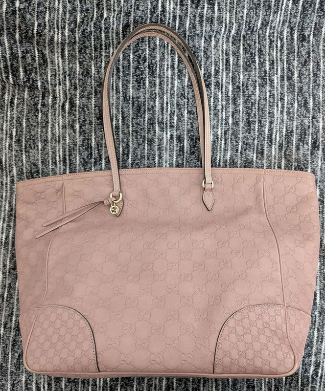 GUCCI Tote Bag Dusty Pink With Bag-in-Bag 15W 11H 5.5D 10Handle Drop .71kg