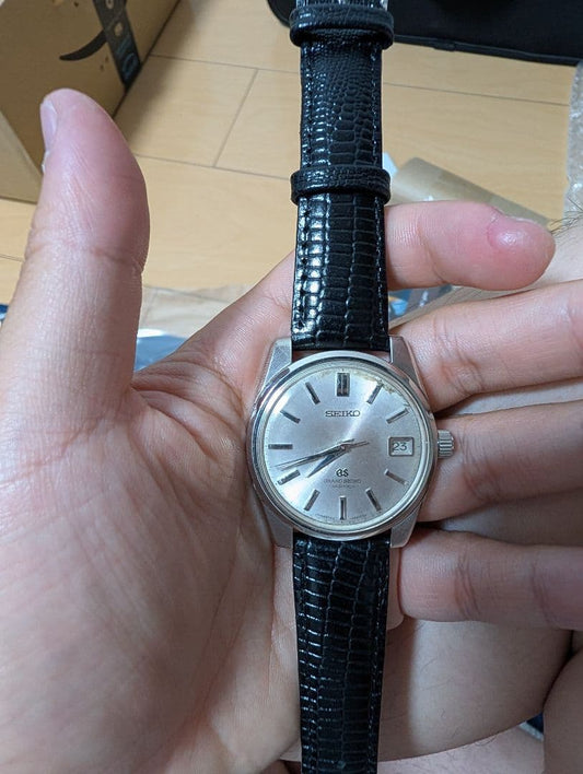 Grand Seiko 57GS 5722-9991 Cal.5722B Manual Wind SS 36mm Silver Date Leather