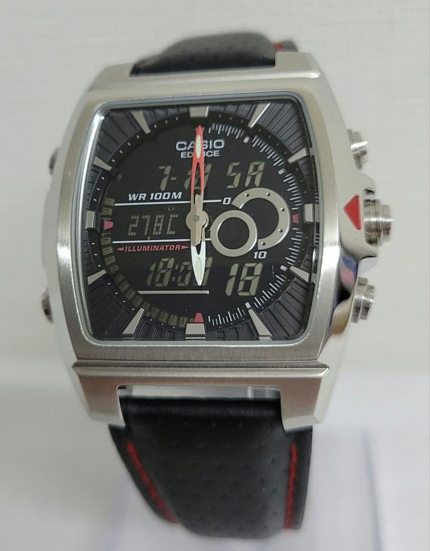 CASIO Edifice EFA120D-1A Mens Analog Digital Quartz Thermometer SS Bracelet