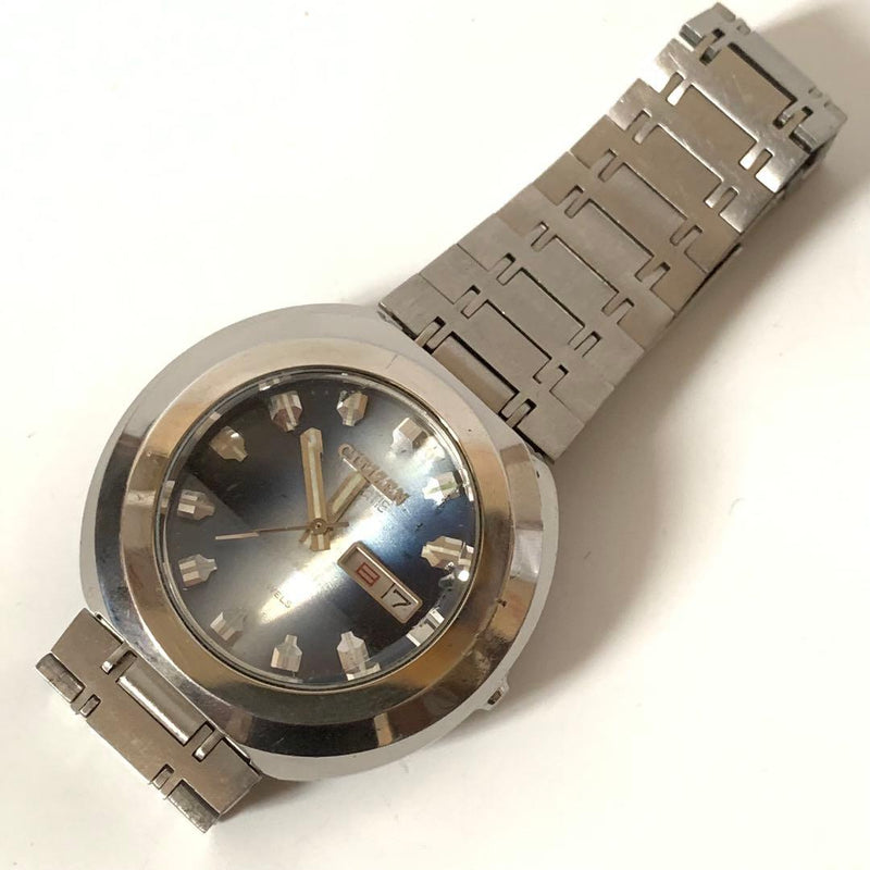CITIZEN 4-651111Y Automatic Watch 21 Jewels Stainless Steel 40mm Blue Cut Glass