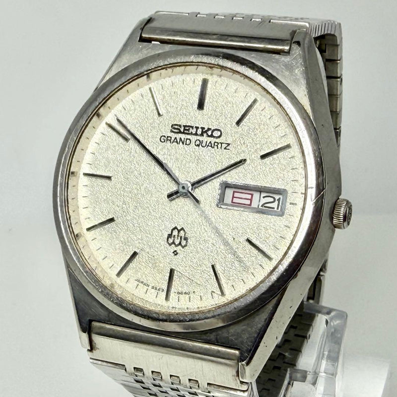 SEIKO Grand Quartz 9943-8030 Twin Quartz Cal.9943 SS 36mm Silver Dial Mens