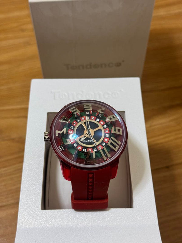 Tendence KingDome DICE TY023011 Watch 50mm Case Red Green Dial Silicone Band