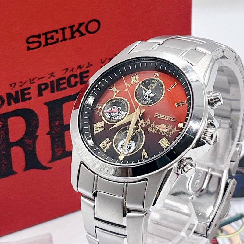 Seiko ONE PIECE FILM RED Limited Edition 2000 pcs Quartz Red Black Dial Watch