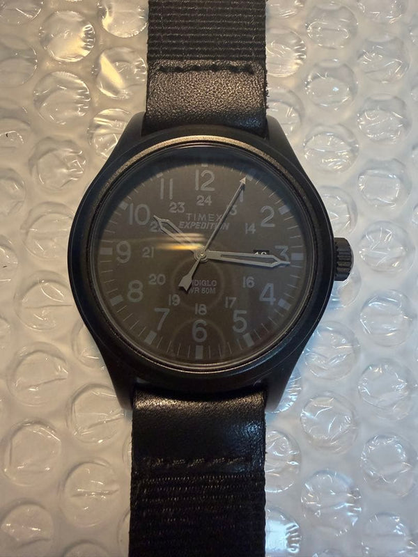 TIMEX Expedition TW4B14200 Quartz Watch All Black 50M Water Resistant Indiglo