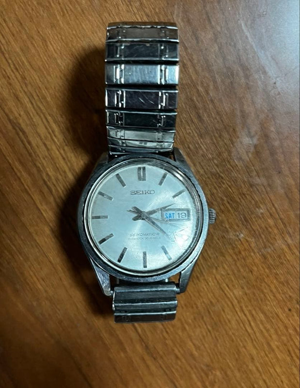SEIKO Seikomatic-R 8306-8000 Automatic Silver Metal Bracelet Day-Date Mens