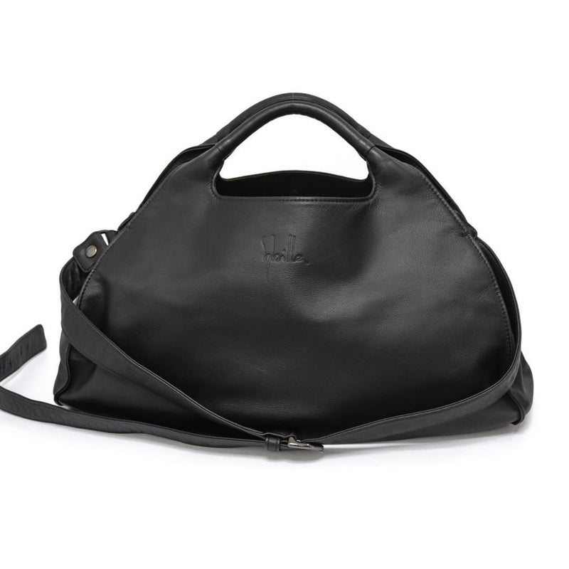 Sybilla Leather Handbag Crossbody Shoulder 2way Black W40cm H21cm D20cm