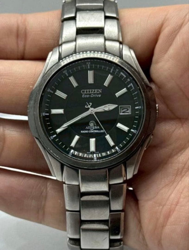 CITIZEN ATTESA Eco-Drive Radio Controlled Black Dial Analog Mens Watch