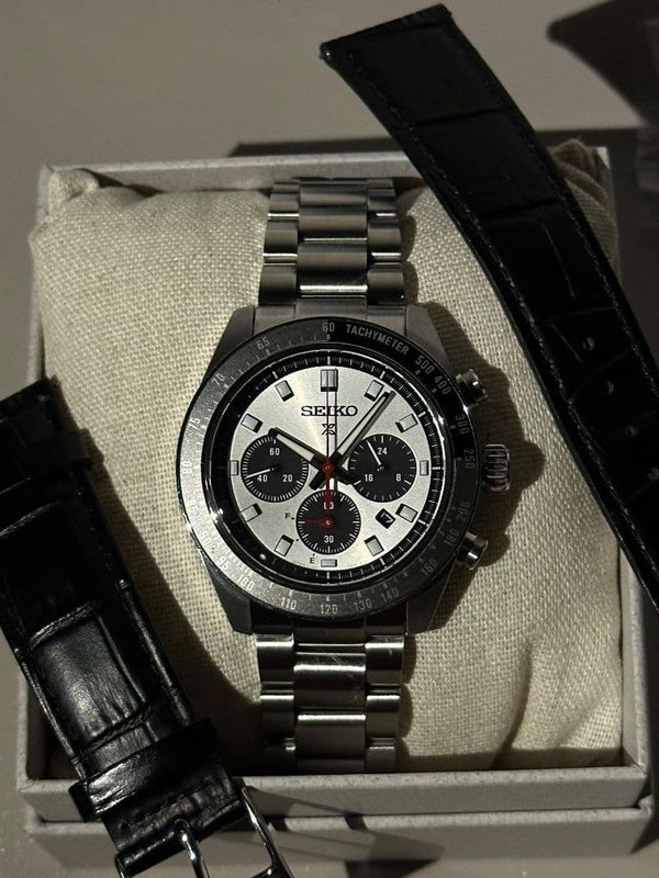 SEIKO Prospex SBDL095 Panda V2 Chronograph Watch Stainless Steel Bracelet
