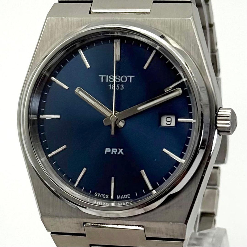 Tissot PRX T137410A Quartz 39.3mm Blue Dial SS Bracelet Date Watch F06.115 100m