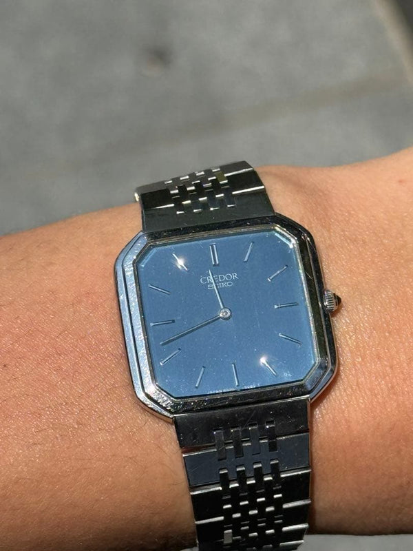 Credor G Genta-Inspired Sports Watch 30x27mm Bracelet 1980s 17cm Wrist