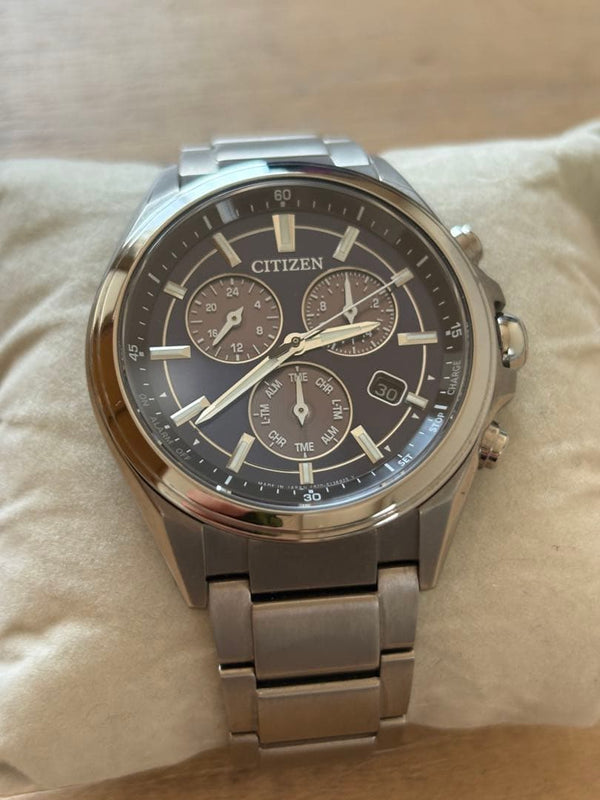CITIZEN Eco-Drive Light-Powered Titanium Chronograph Navy Dial Sapphire Glass
