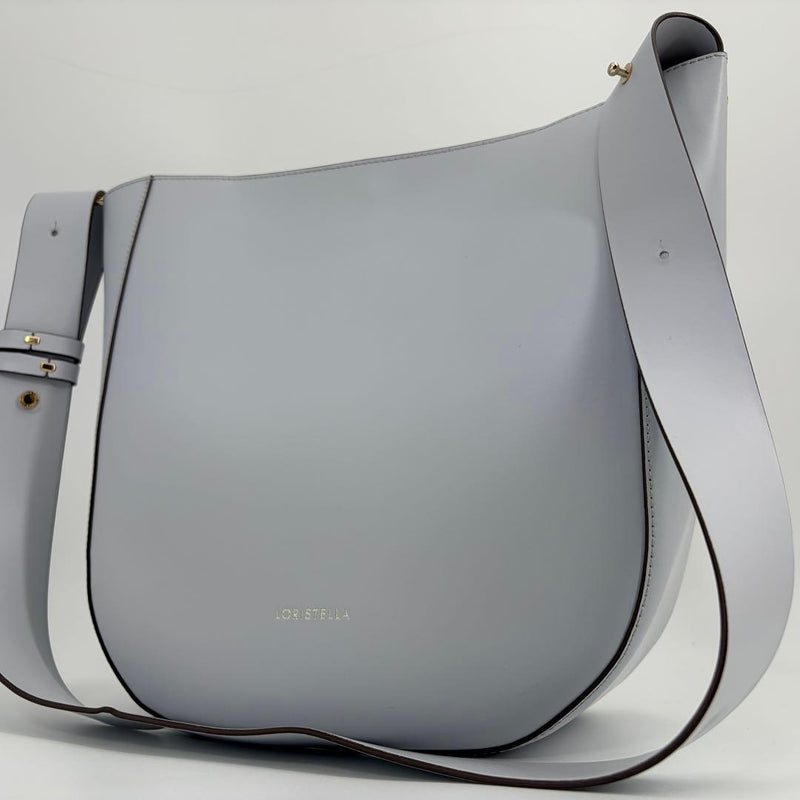 LORISTELLA MURIEL 2WAY Leather Tote Bag Gray W33 H30 D12cm Adjustable Strap