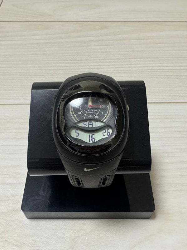 Nike Covert Cross Watch D440901 Quartz Analog Digital Dual Mode 38mm Black