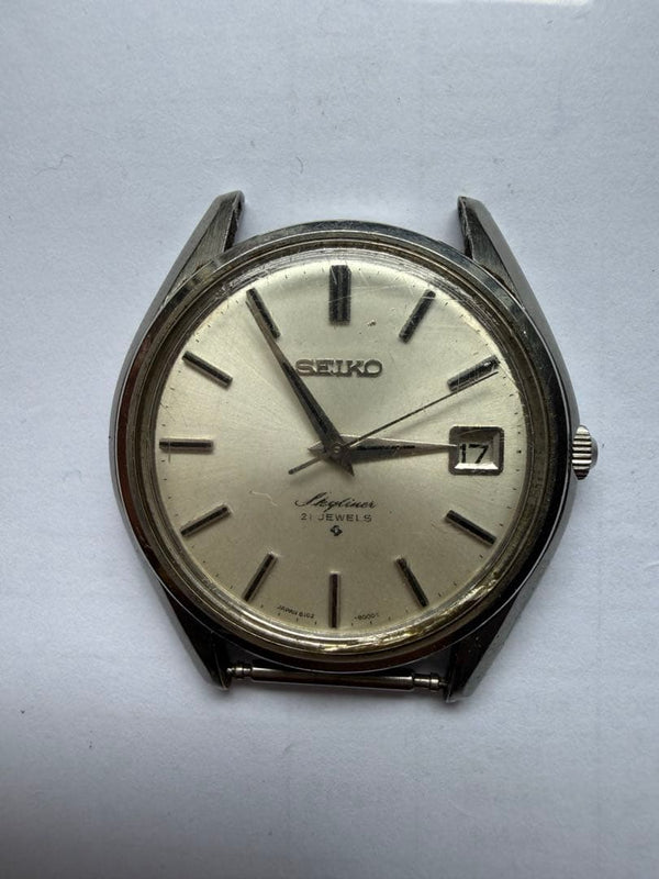 Skyliner 6102-8000 Hand-Wind 21J Date Stainless Steel Watch 1972