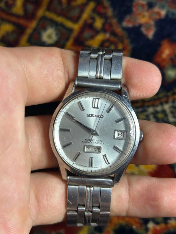SEIKO BUSINESS-A 8346 8030 Automatic 27JEWELS Day-Date Stainless Steel Watch
