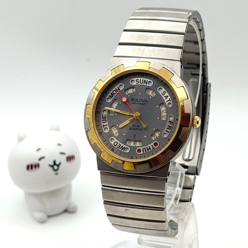 BULOVA ASTRONAUT Quartz Watch 30M Water Resistant Combination Dial Mens