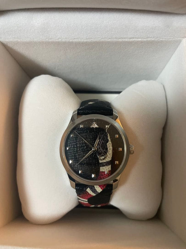 GUCCI Black Dial Black Band Sapphire Glass Unisex Watch AR Swiss Movement