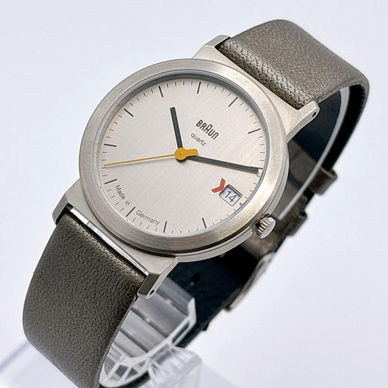 BRAUN AW22 3812 Mens Quartz Date Watch Black Dial 33mm Made in Germany