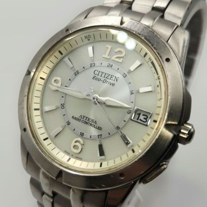 Citizen Attesa H110-T009425 Mens Solar Eco-Drive Date Stainless Steel Watch