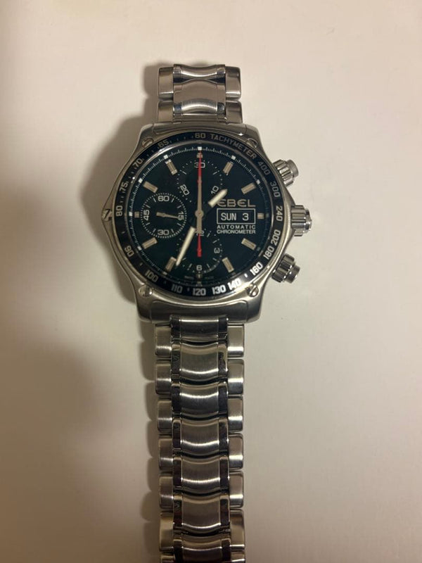 EBEL 1911 DISCOVERY Automatic Chronograph Watch Stainless Steel Tachymeter