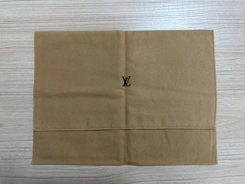 Louis Vuitton Logo Drawstring Dust Bag Beige Fabric 28cm Height 38cm Width