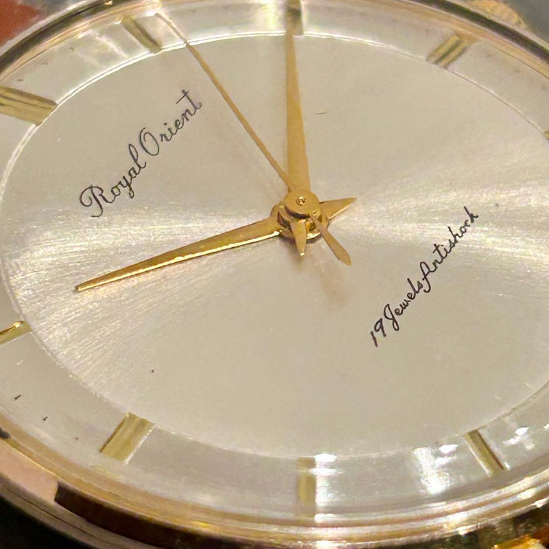 Royal Orient 112430 Manual Winding 19J Antishock Watch OGF Leather Stainless